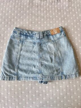 Free People Light Denim Mini Skirt